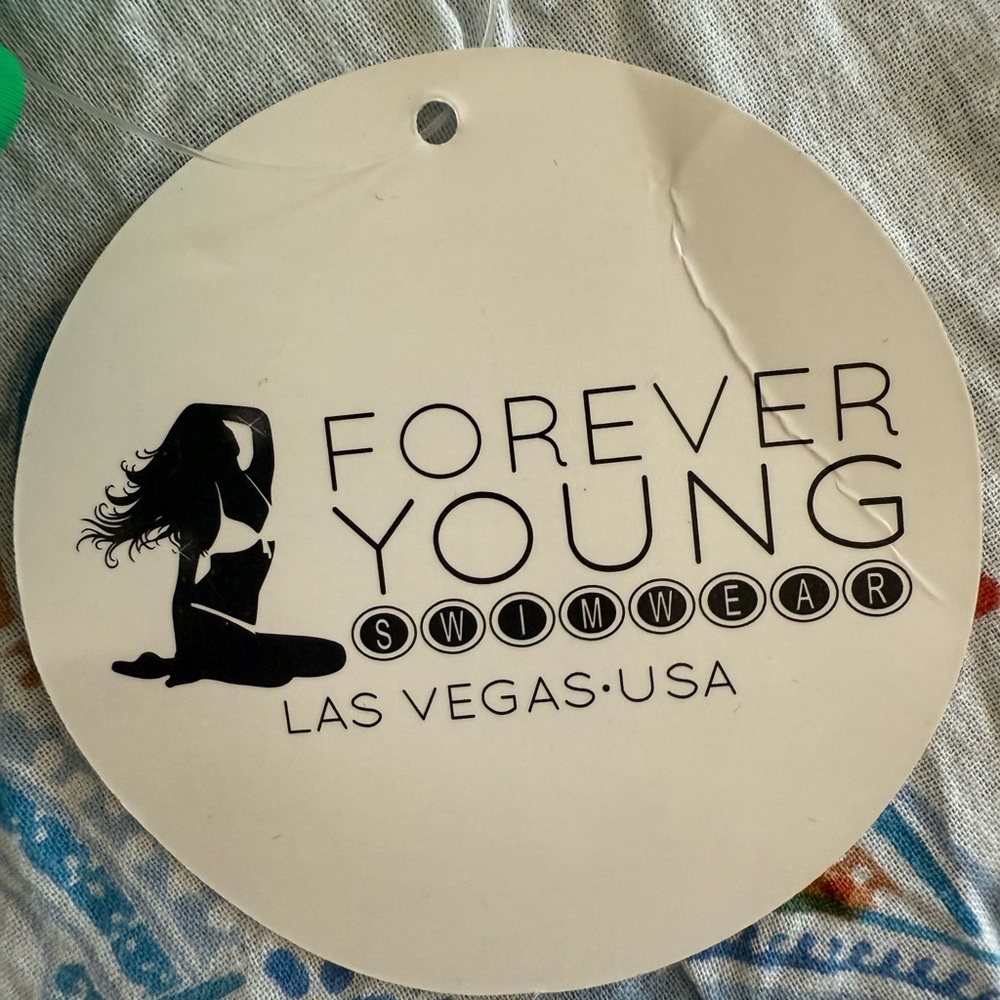 NWT Forever Young Vibrant Green Bikini Top - Picture 2 of 4